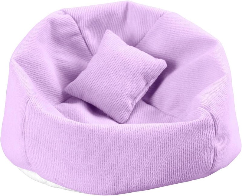 Walant Doll Car Seat Compatible with Labubu, Handmade Bean Bag Chair for 15-17cm Doll, Anti-Slip Bottom, Cute Doll Accessories for Display, Fans&Collectors Gifts, Durable Corduroy Fabric (Light Purple) - Image 1